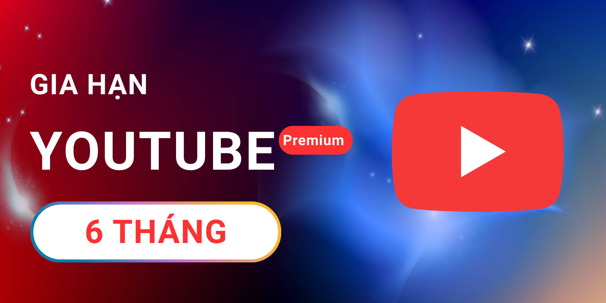 Youtube Premium 6 tháng – Gia hạn chính chủ 1 Youtube Premium 6 tháng