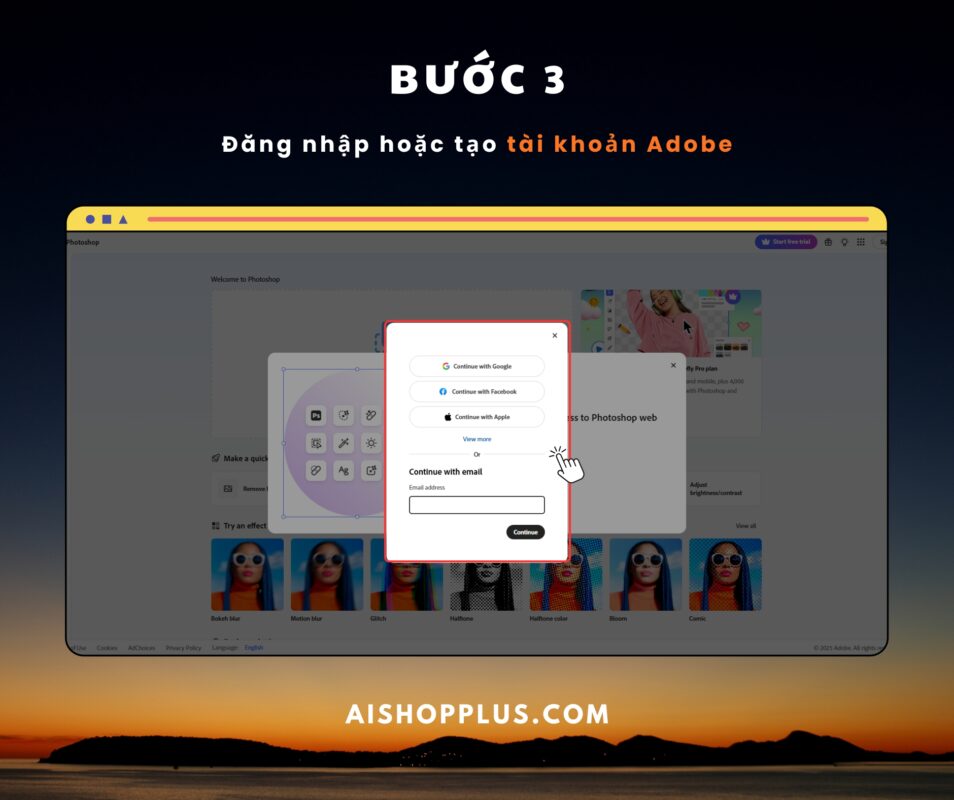 Photoshop Web miễn phí 12 tháng